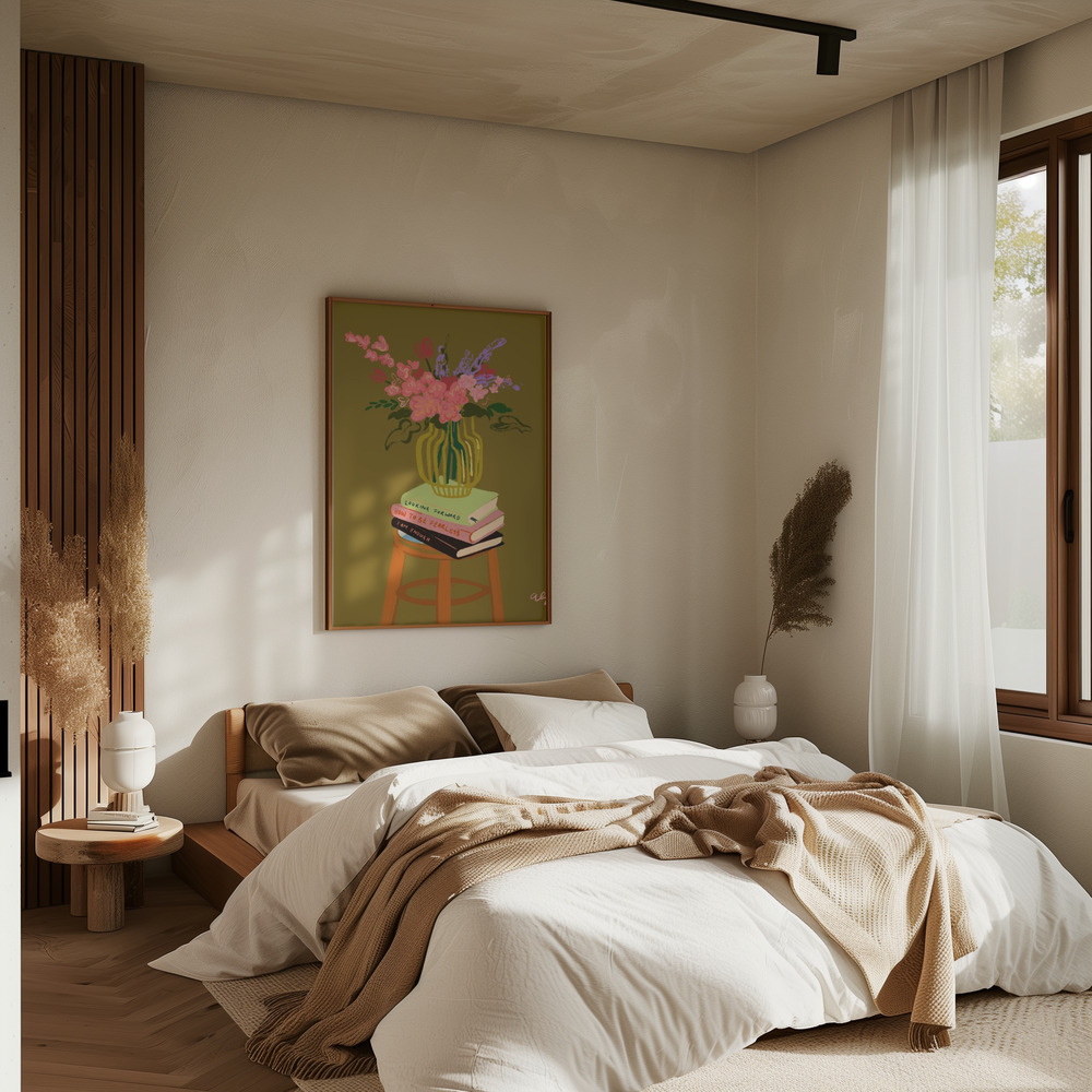 Poster Floral Vase - Affisch i sovrummet