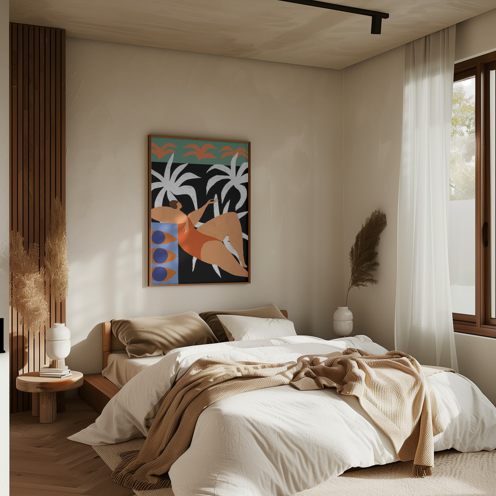 Plakat - Lazing i soveværelset