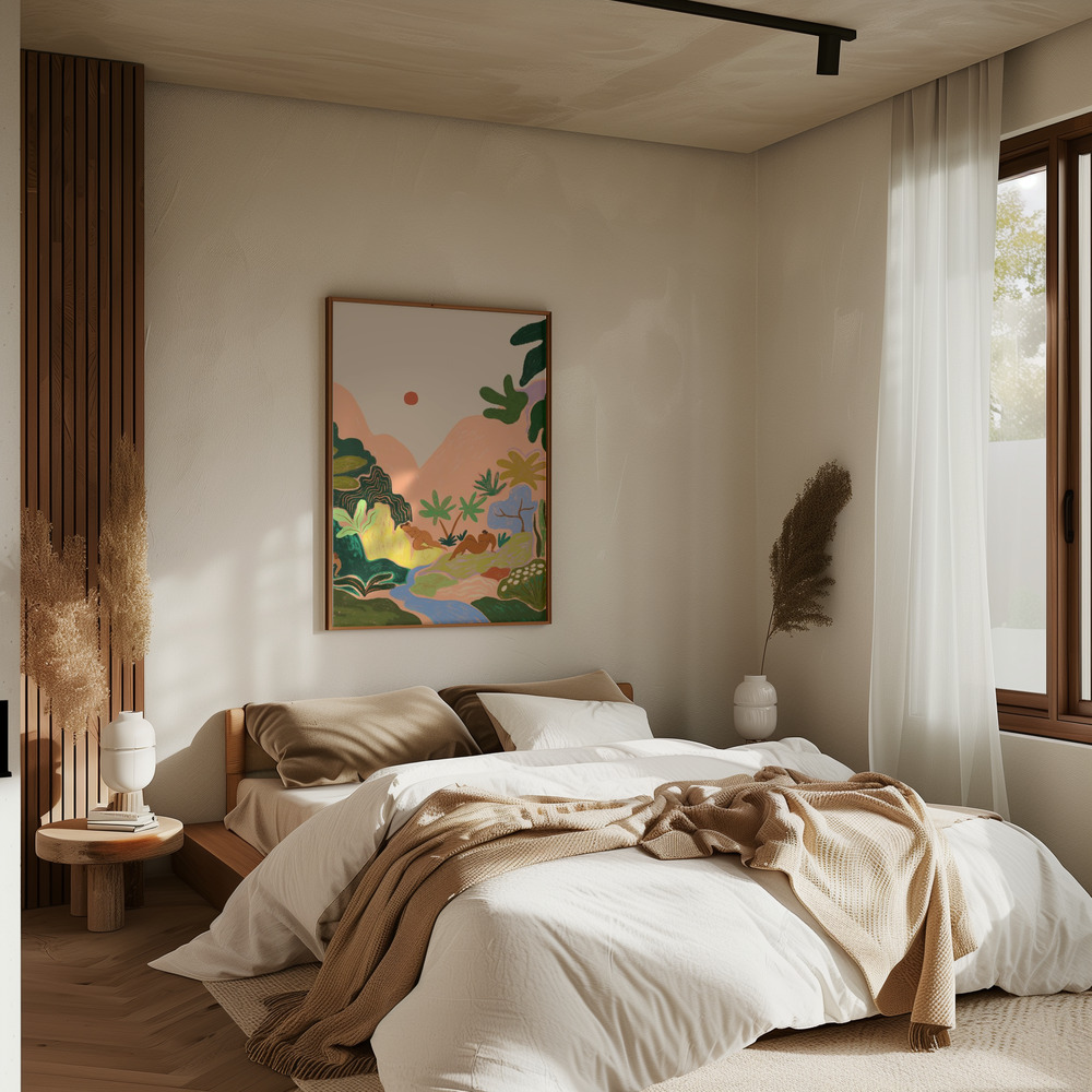 Poster - Lost In Paradise No2 in slaapkamer