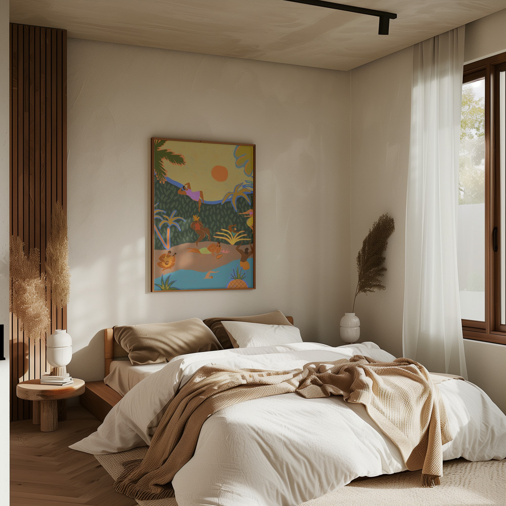 Poster - Summer Paradise im Schlafzimmer