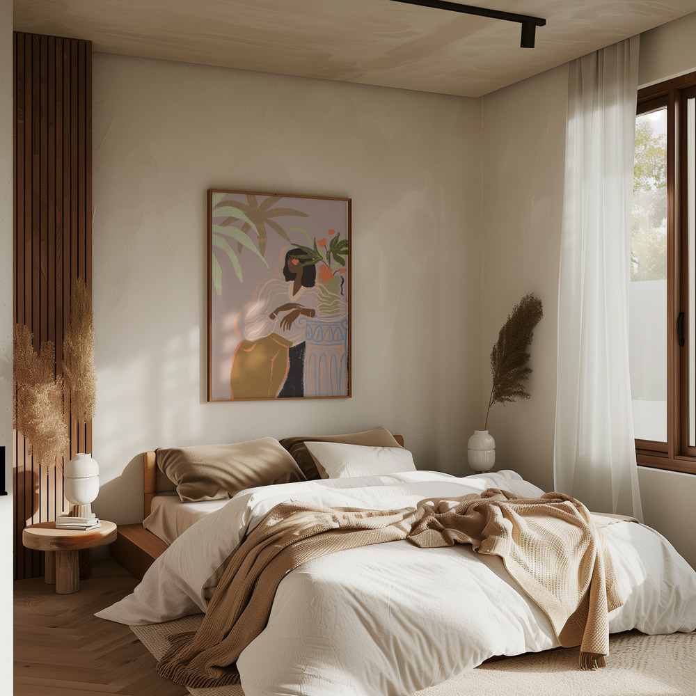 Poster - Waiting im Schlafzimmer