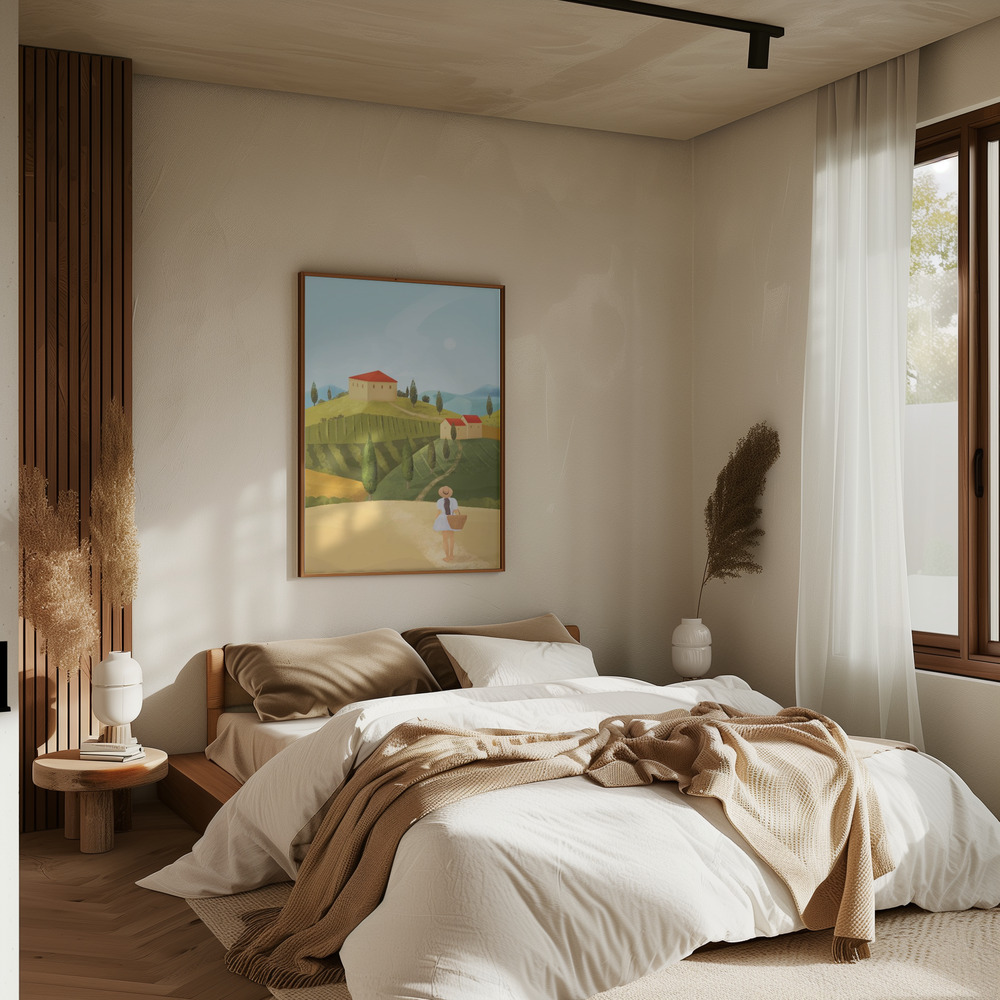 Plakat - Tuscany i soveværelset