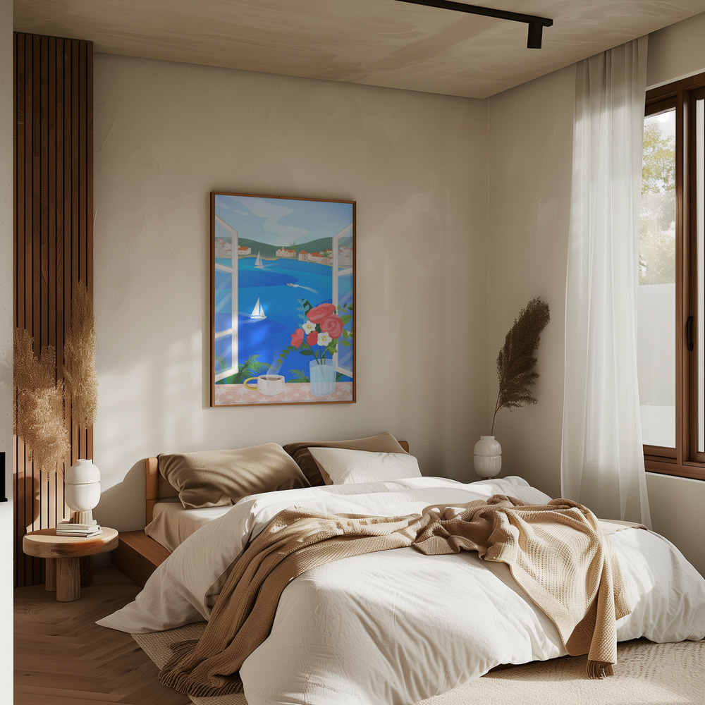 Plakat - Island View i soveværelset