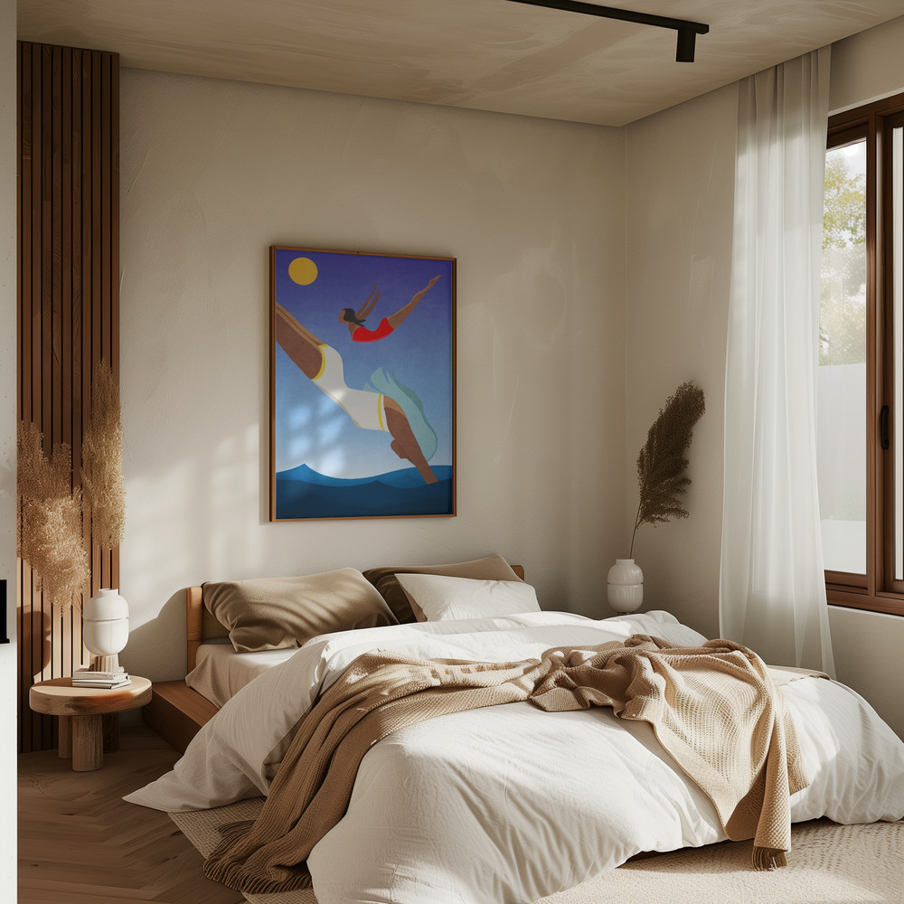 Poster - Graceful Dive in slaapkamer