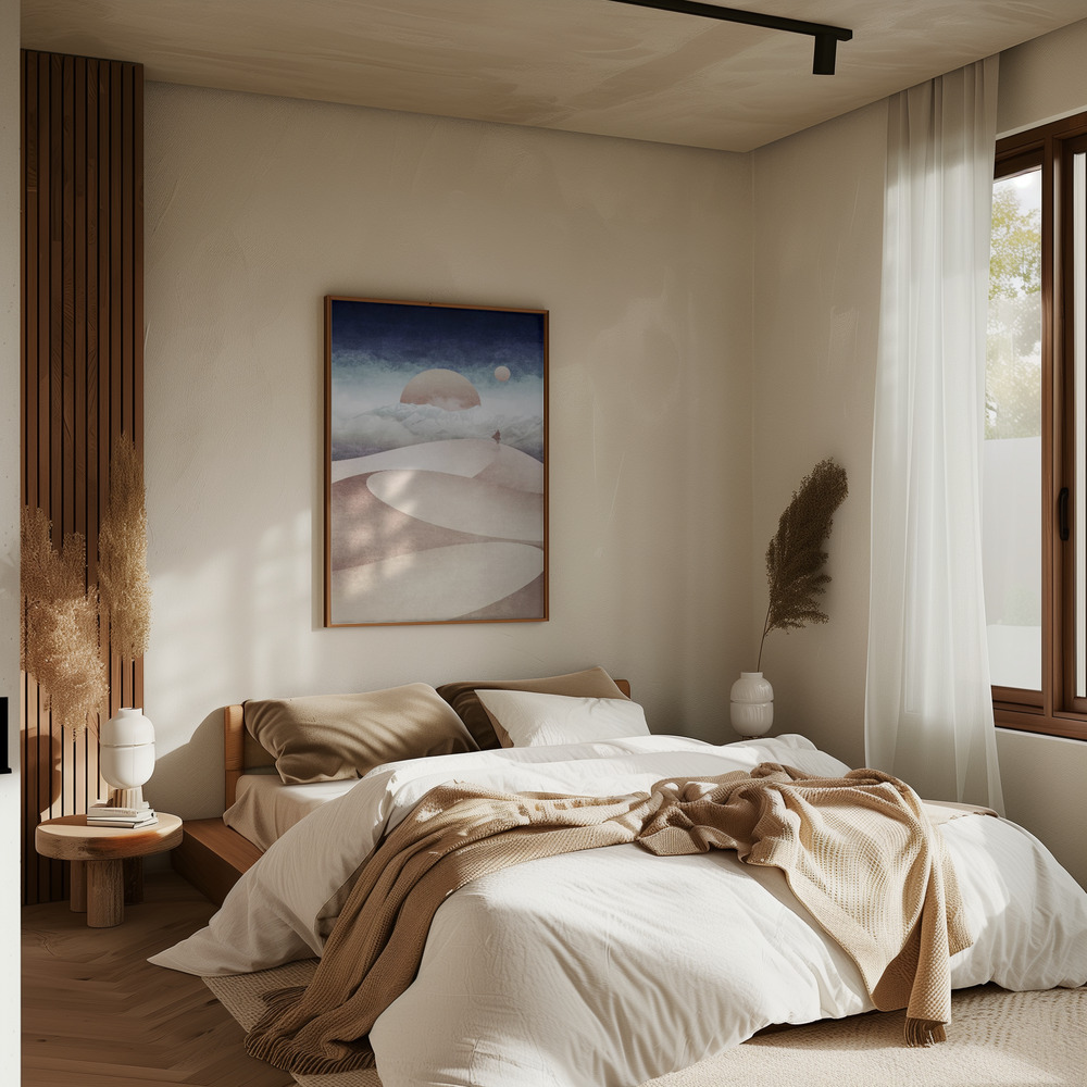 Póster - Desert Dreamscape en el dormitorio