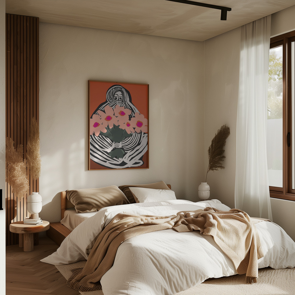 Poster - My Lovely Flowers in slaapkamer