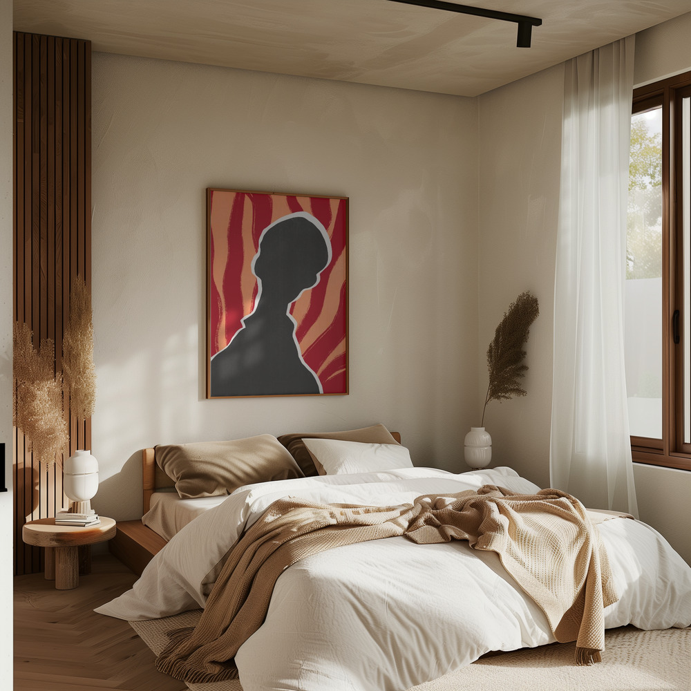 Plakat - Anonymous Portrait In Heat i soveværelset