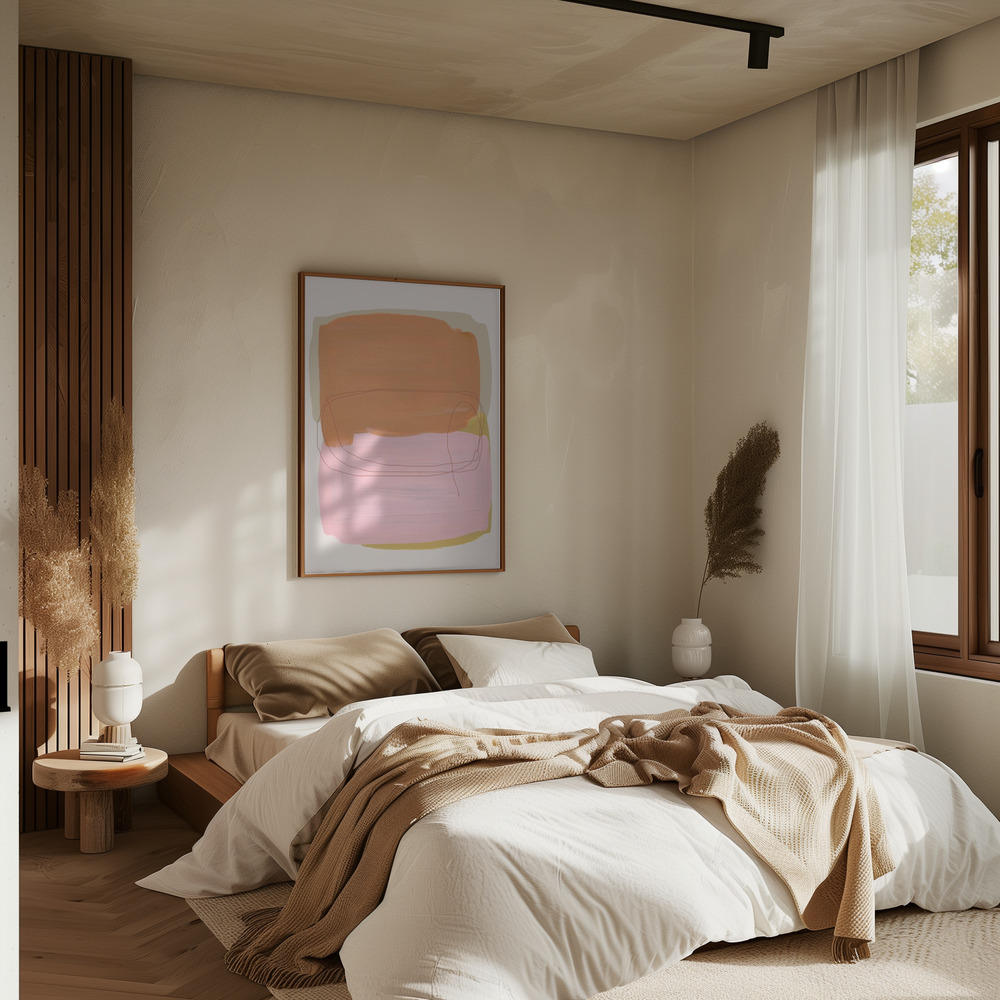 Poster - Abstract Brush Strokes 121 in bedroom