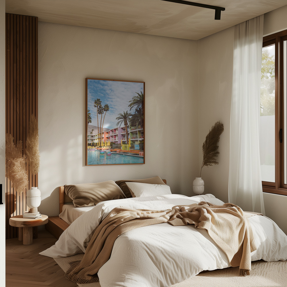 Poster - Palm Springs Pool Day VII in bedroom