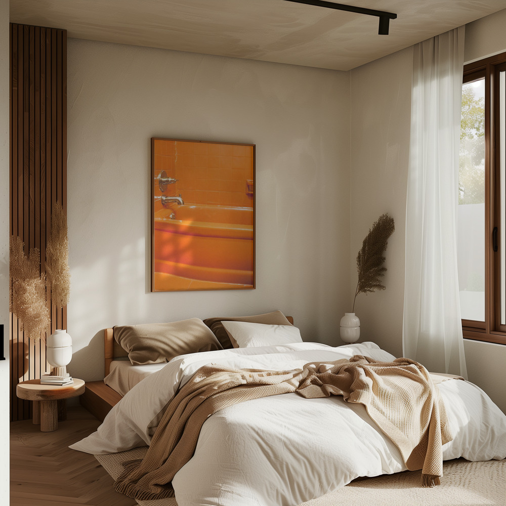 Juliste - Orange Tub makuuhuoneessa
