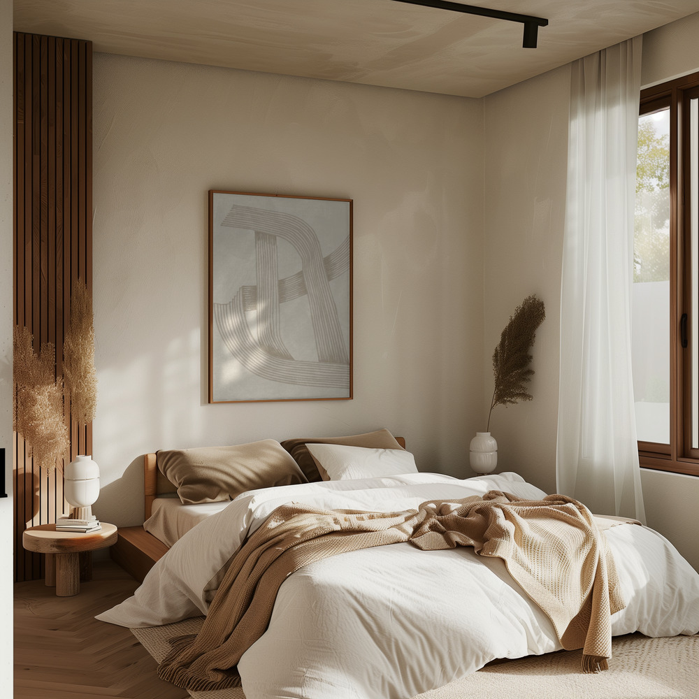 Poster - Abstract Sophisticated Line 02 in bedroom