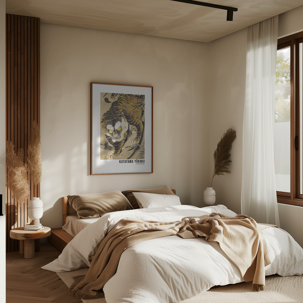 Plakat - Tiger Emerging From Bamboo (18th Century i soveværelset