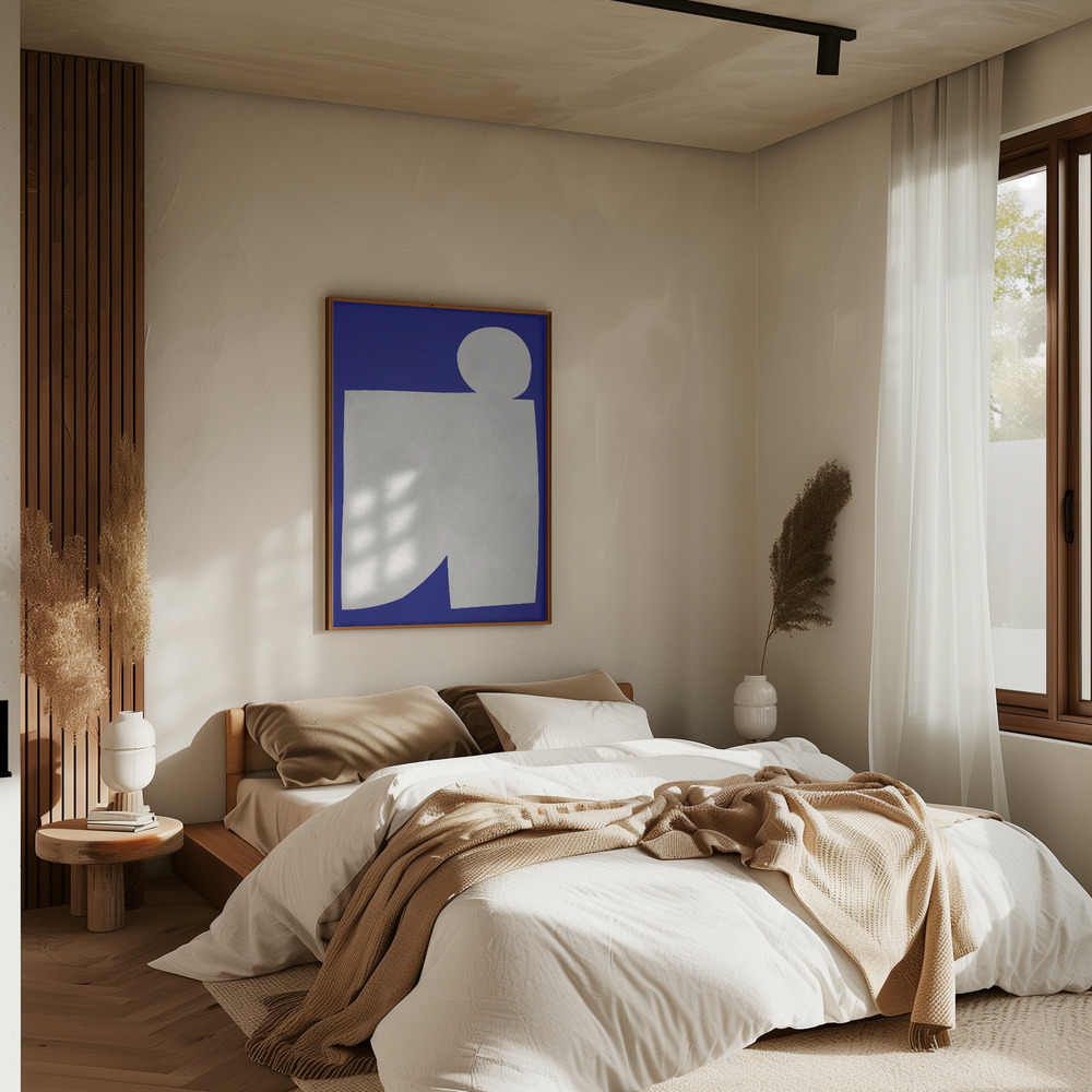 Poster - Blue and white art 2 in bedroom