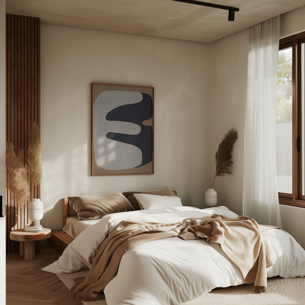 Poster - Brown and black art 3 in bedroom
