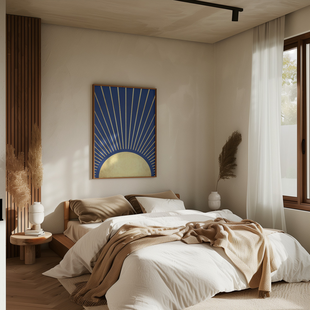Poster - Sun rays 1 in bedroom