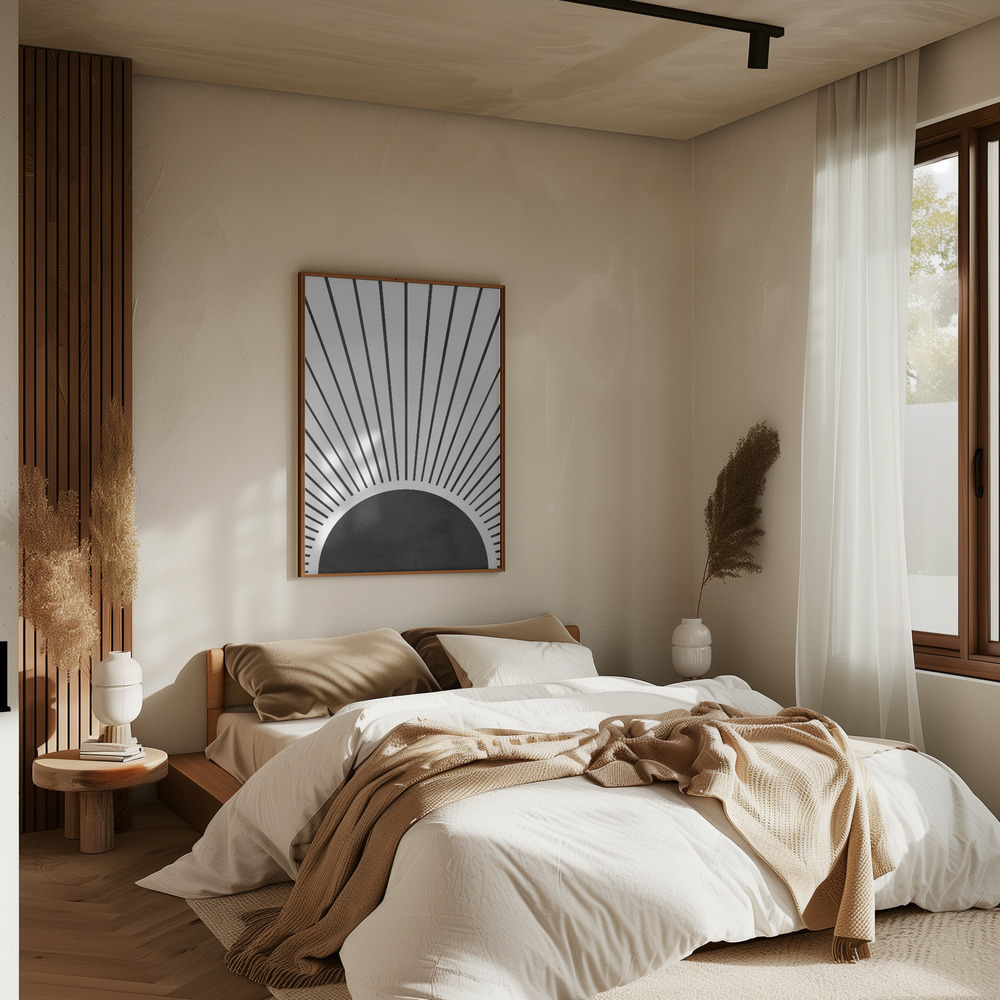 Poster - Sun rays in bedroom