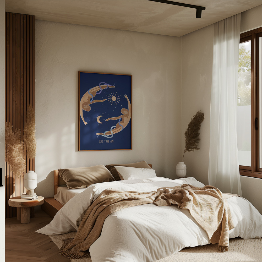 Poster - Celestial Harmony in slaapkamer