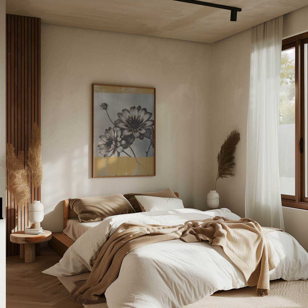 Poster - Vintage Flowers No.6 in bedroom