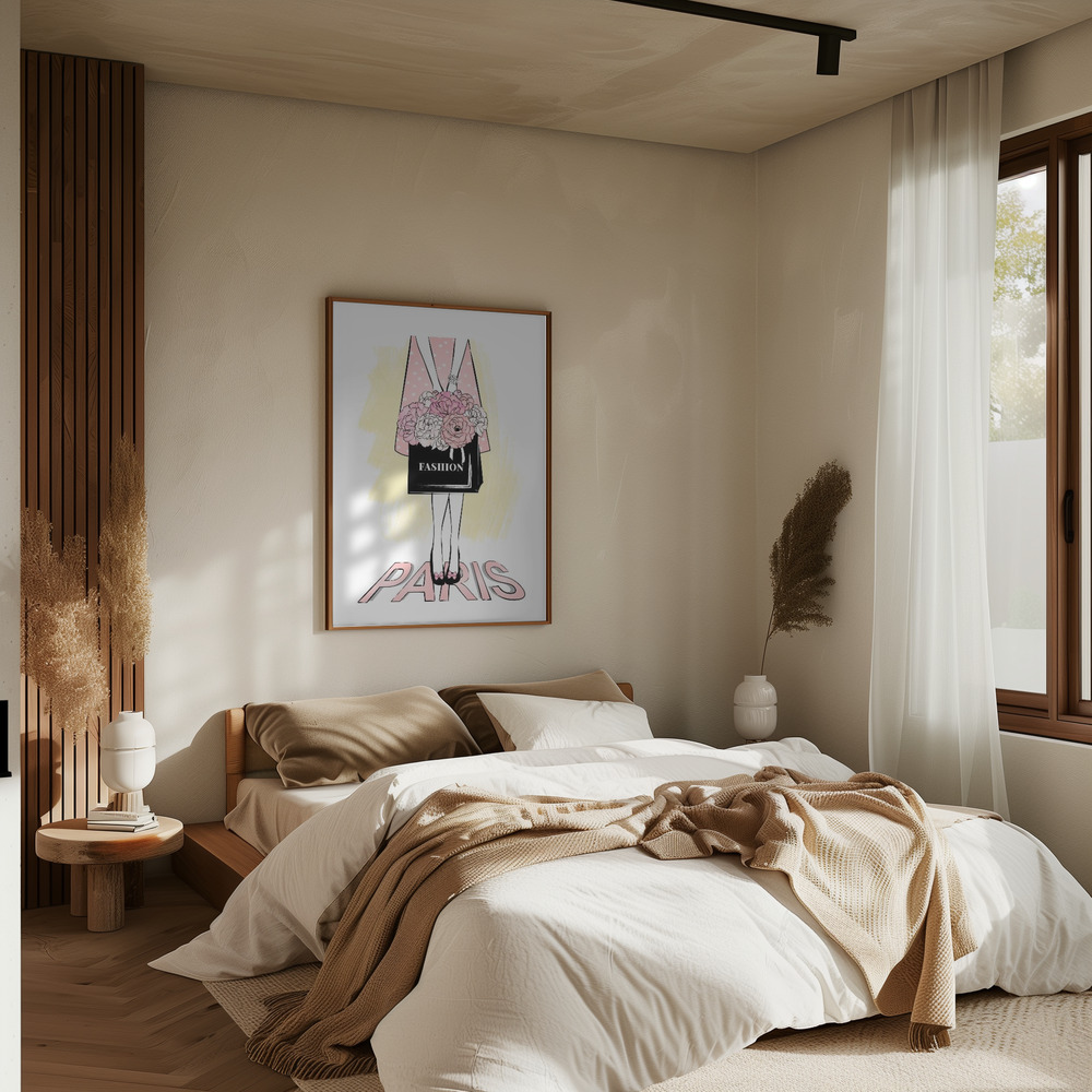 Poster - Fashion Girl in slaapkamer
