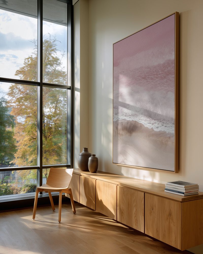 Canvas schilderi - Pink Sea in guest room