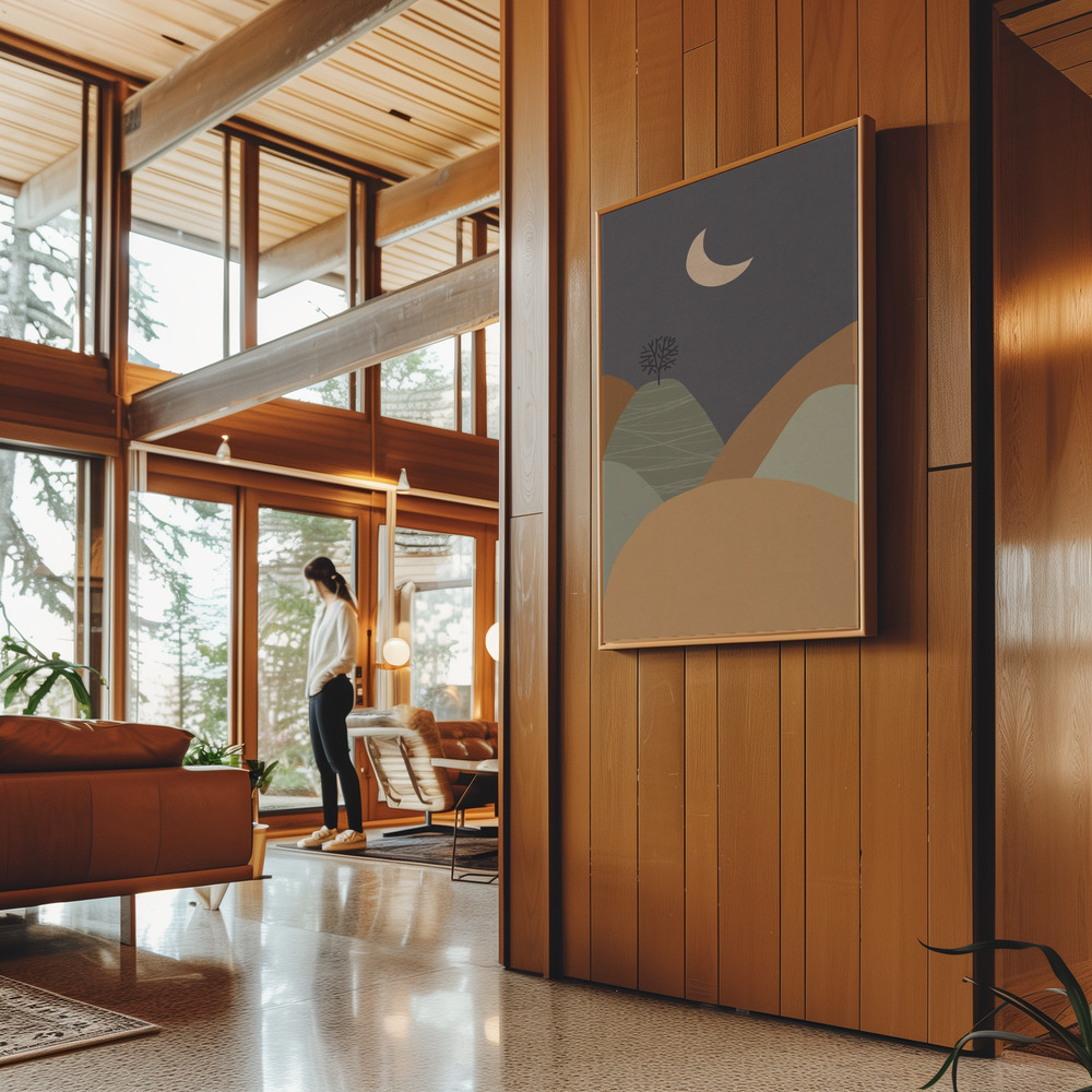 Lienzo - Mountains #3 in guest room