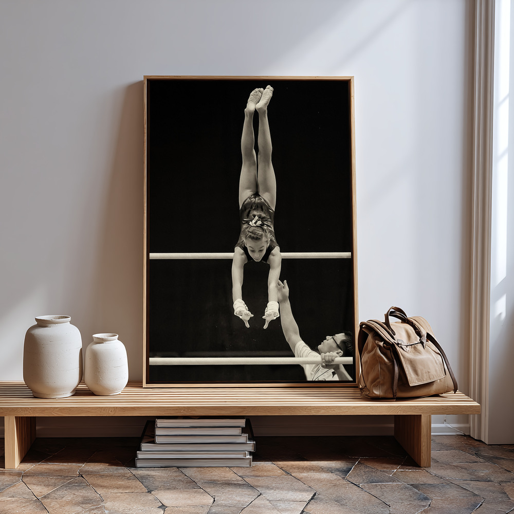 Canvas schilderi - Coaching bij de ingang