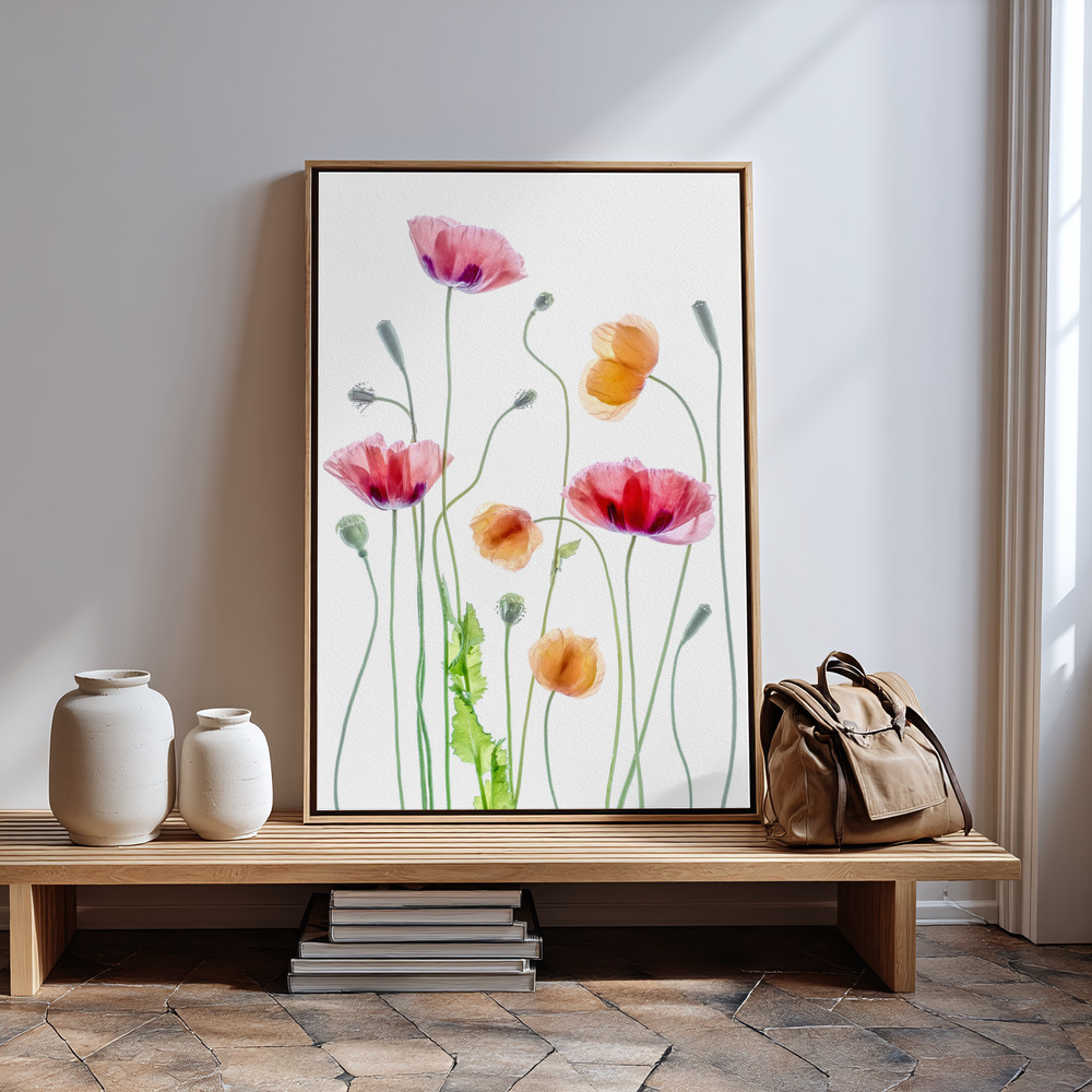 Canvas print - Poppies in guest room