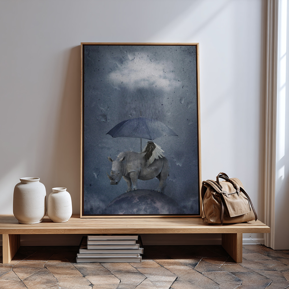 Canvas schilderi - Under the rain in guest room