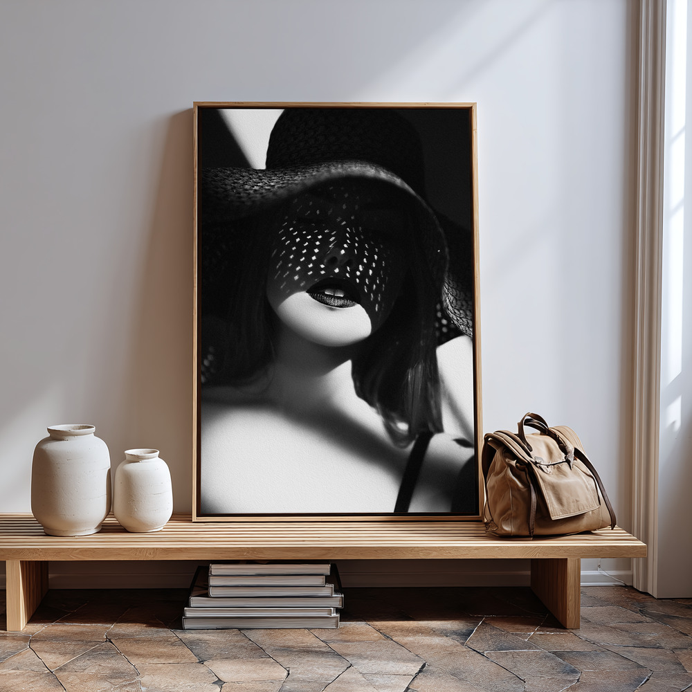 Canvas print - White dots in guest room