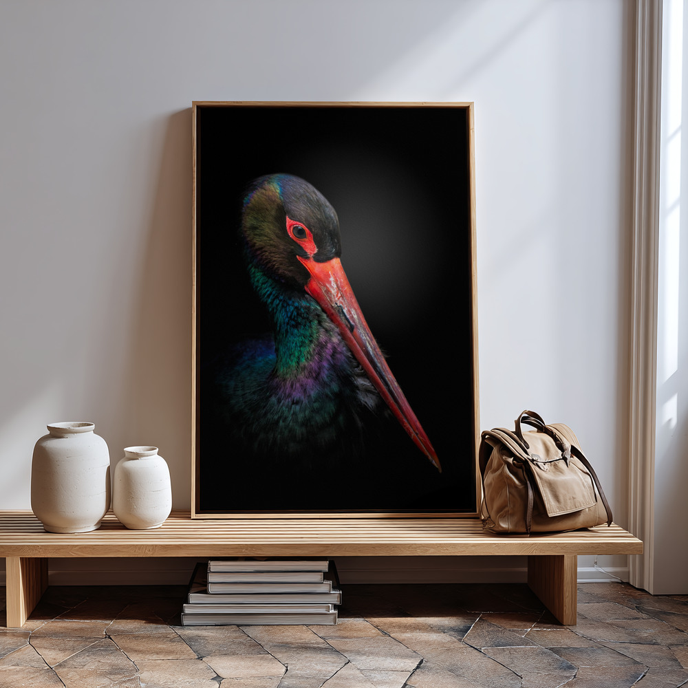 Canvas schilderi - The Black Stork bij de ingang