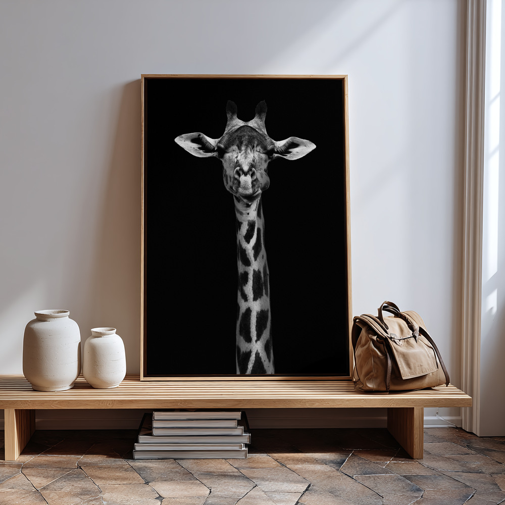 Canvas print - Giraffe Portrait in guest room