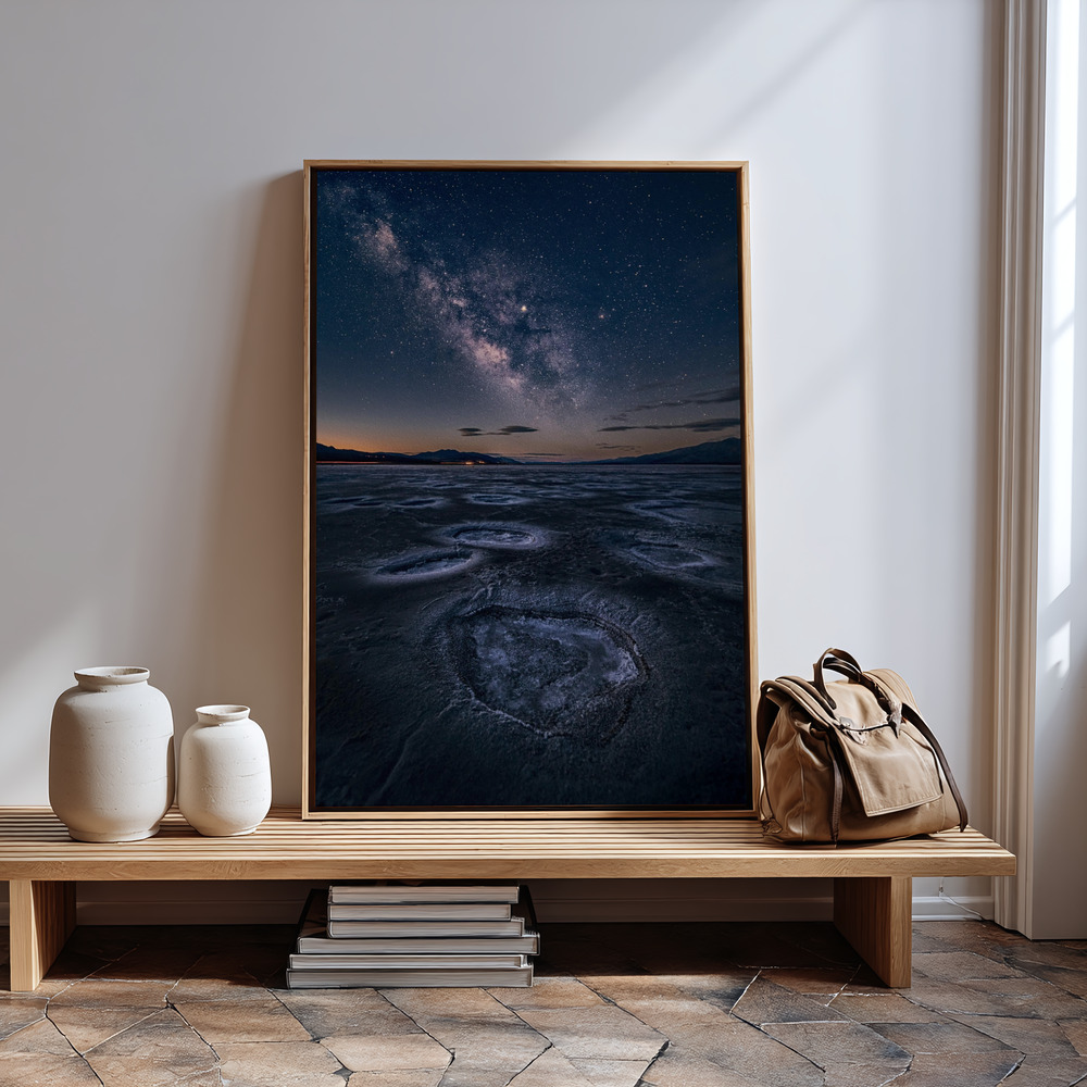 Canvas schilderi - Starry Night at Death Valley bij de ingang