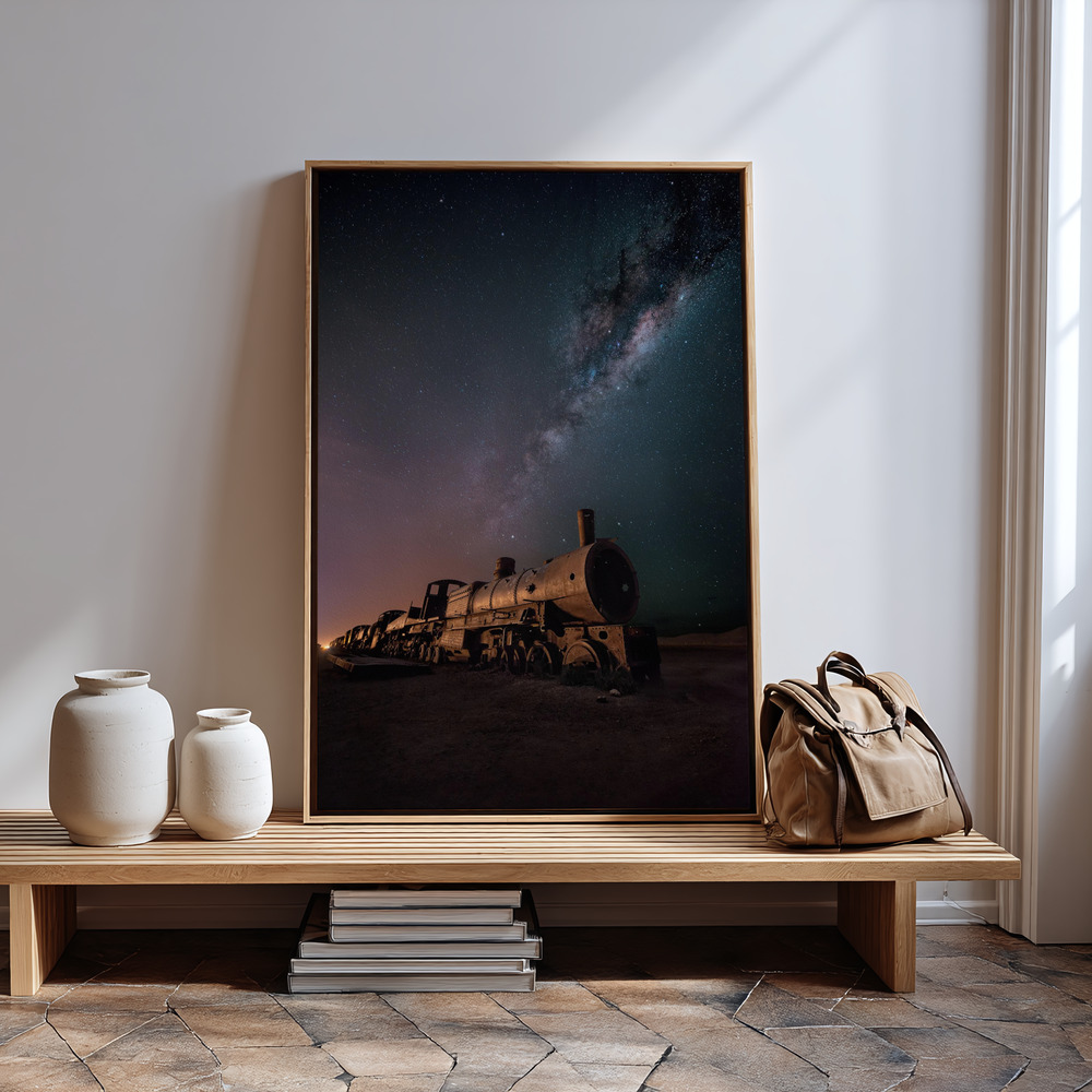 Canvas print - Night On The Galactic Railroad... in guest room
