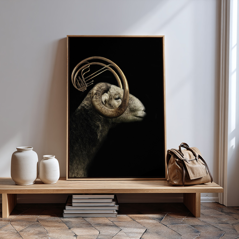Canvas print - Big horn sheep in guest room