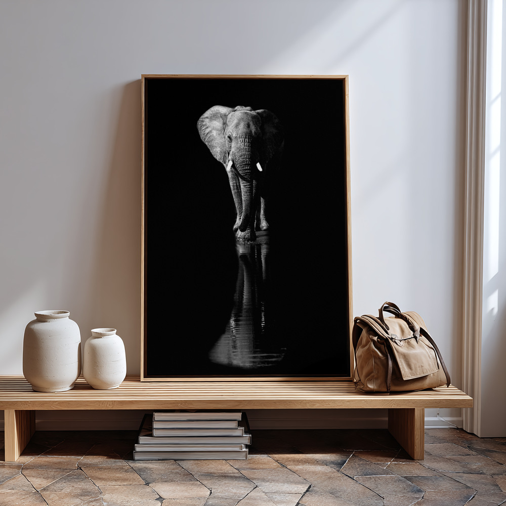 Canvas schilderi - Elephant bij de ingang