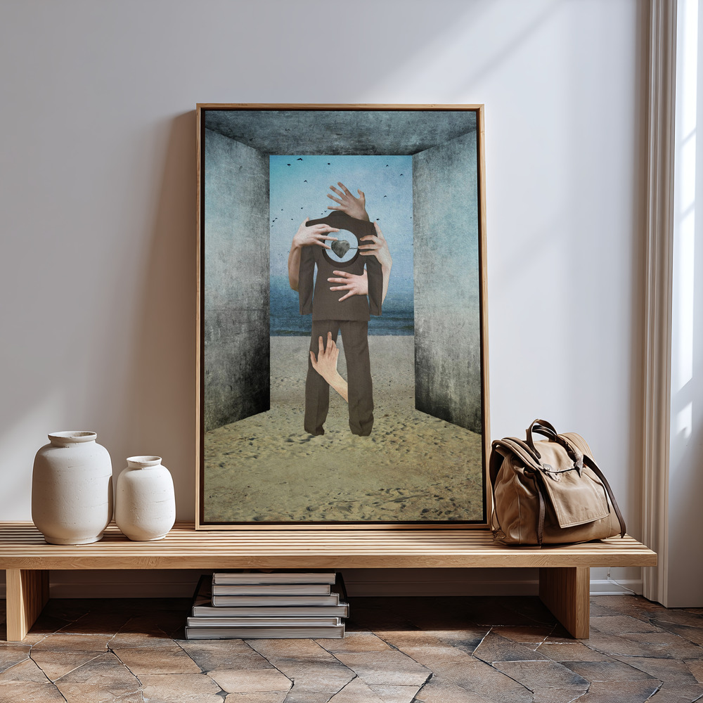 Canvas print - Heart of stone in guest room
