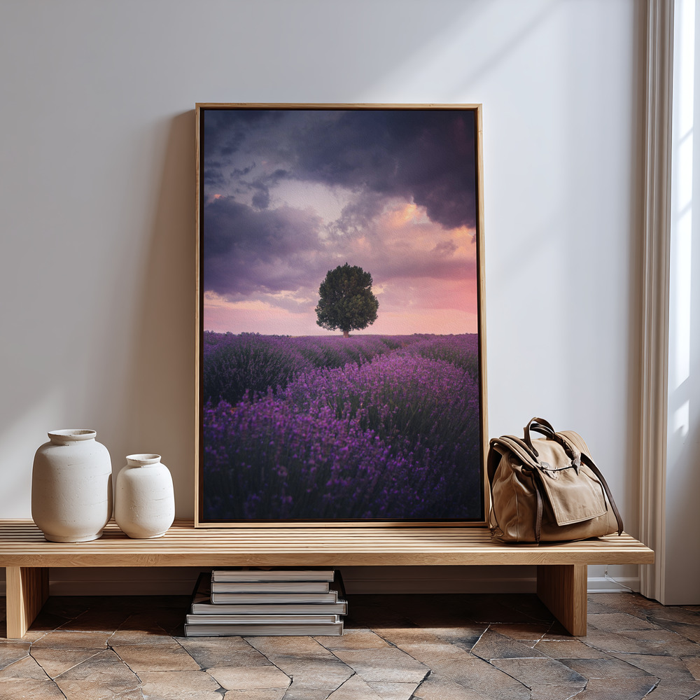 Canvas print - Lavender Fields, Isparta in guest room