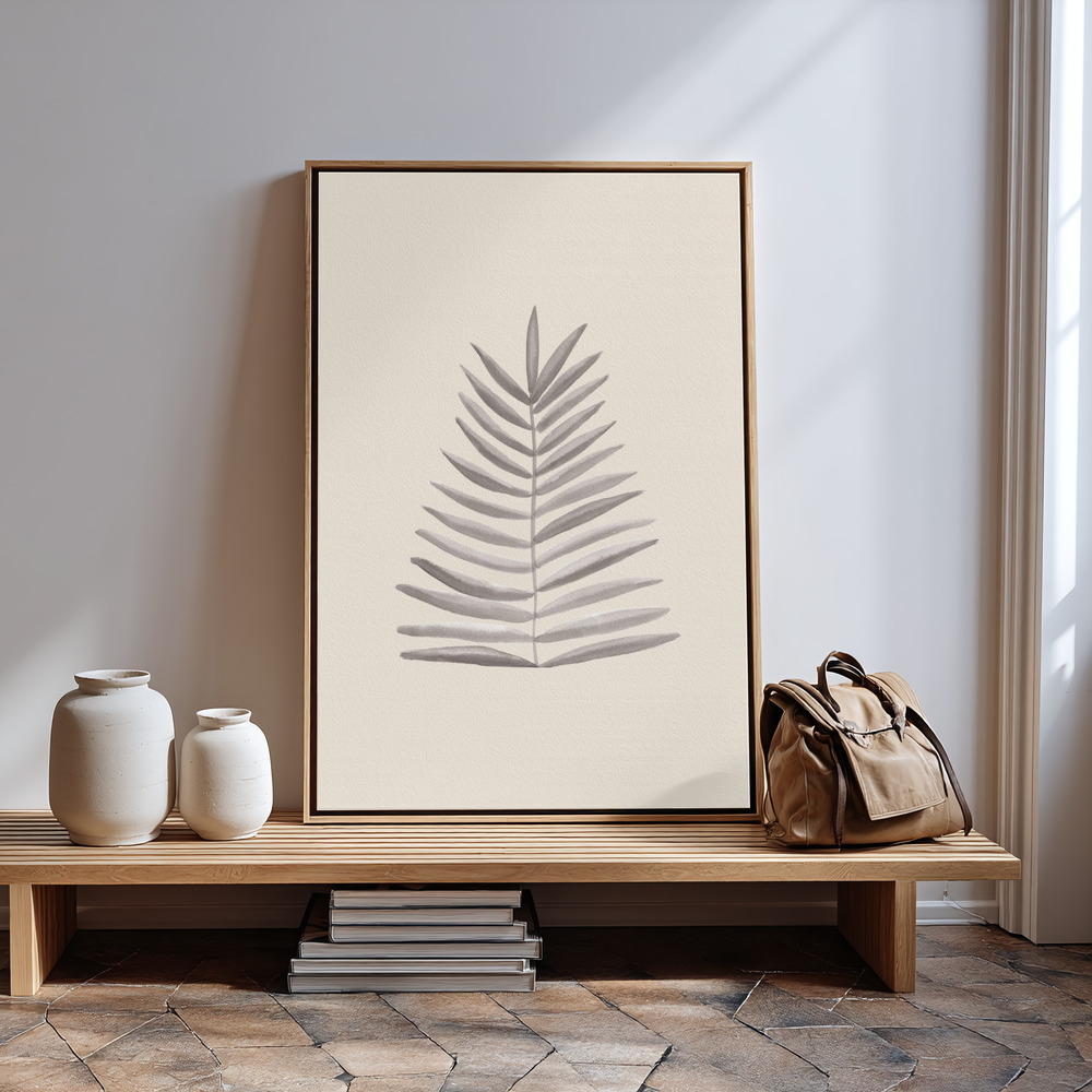 Stampe su tela - Palm Leaf Ink in guest room