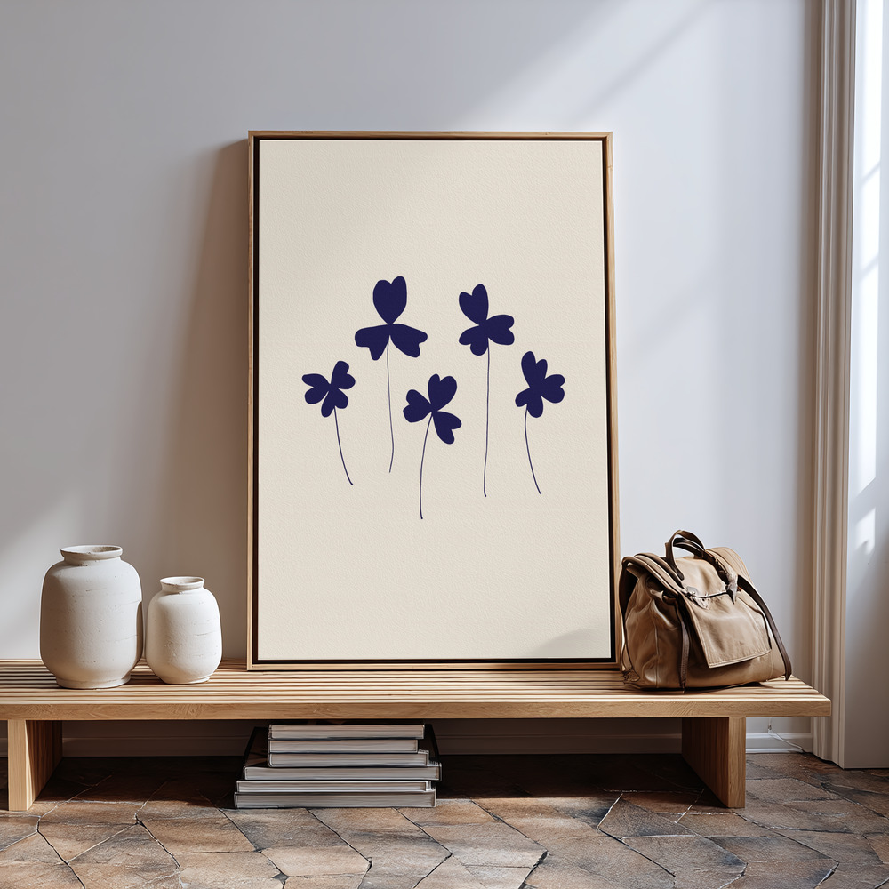 Canvas print - Blue Sorrel in guest room
