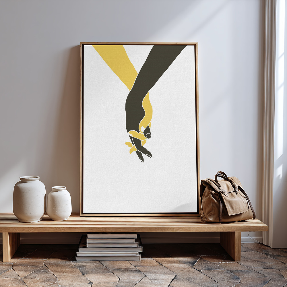 Canvas print - Holding Hands in guest room
