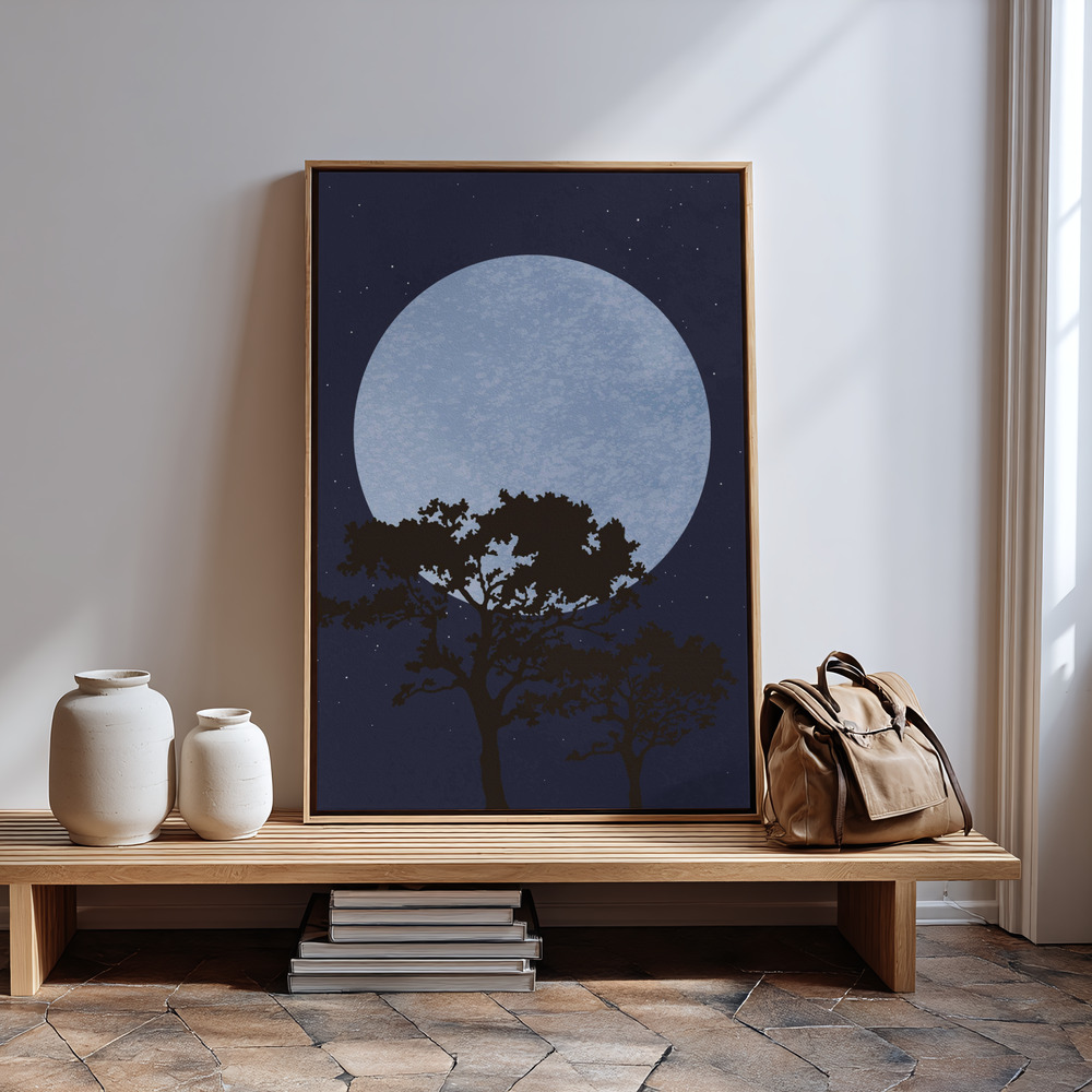 Canvas print - Dark Night in guest room