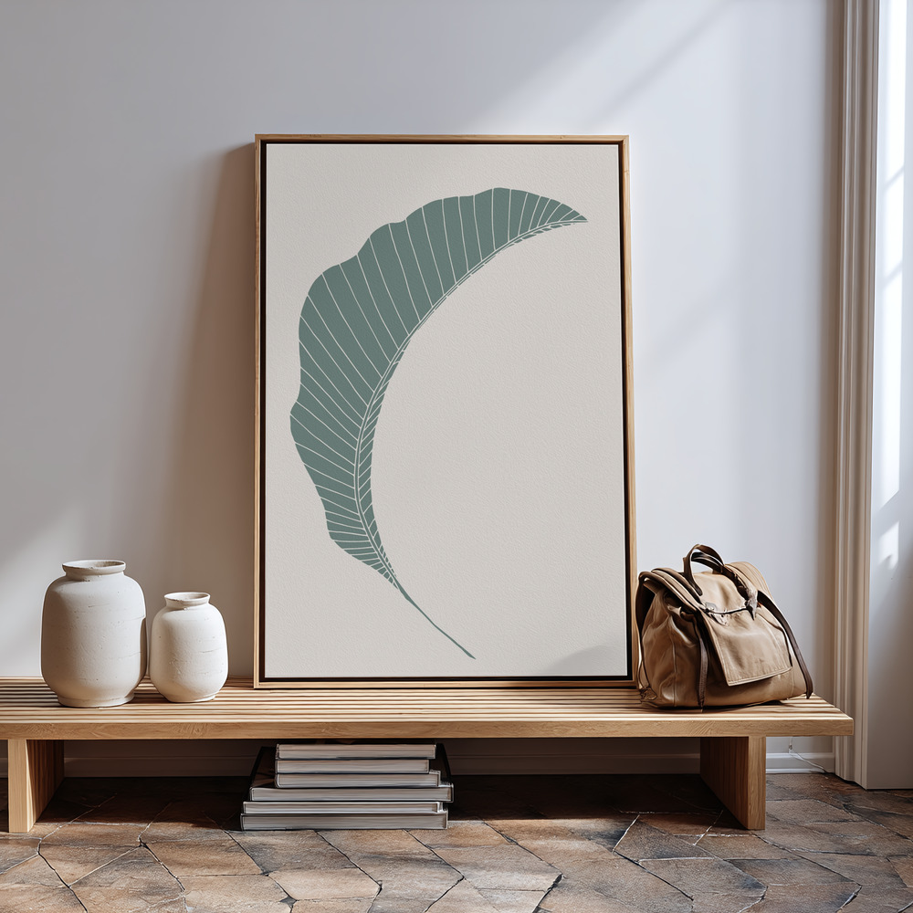 Canvas print - Banana Leaf Green in guest room