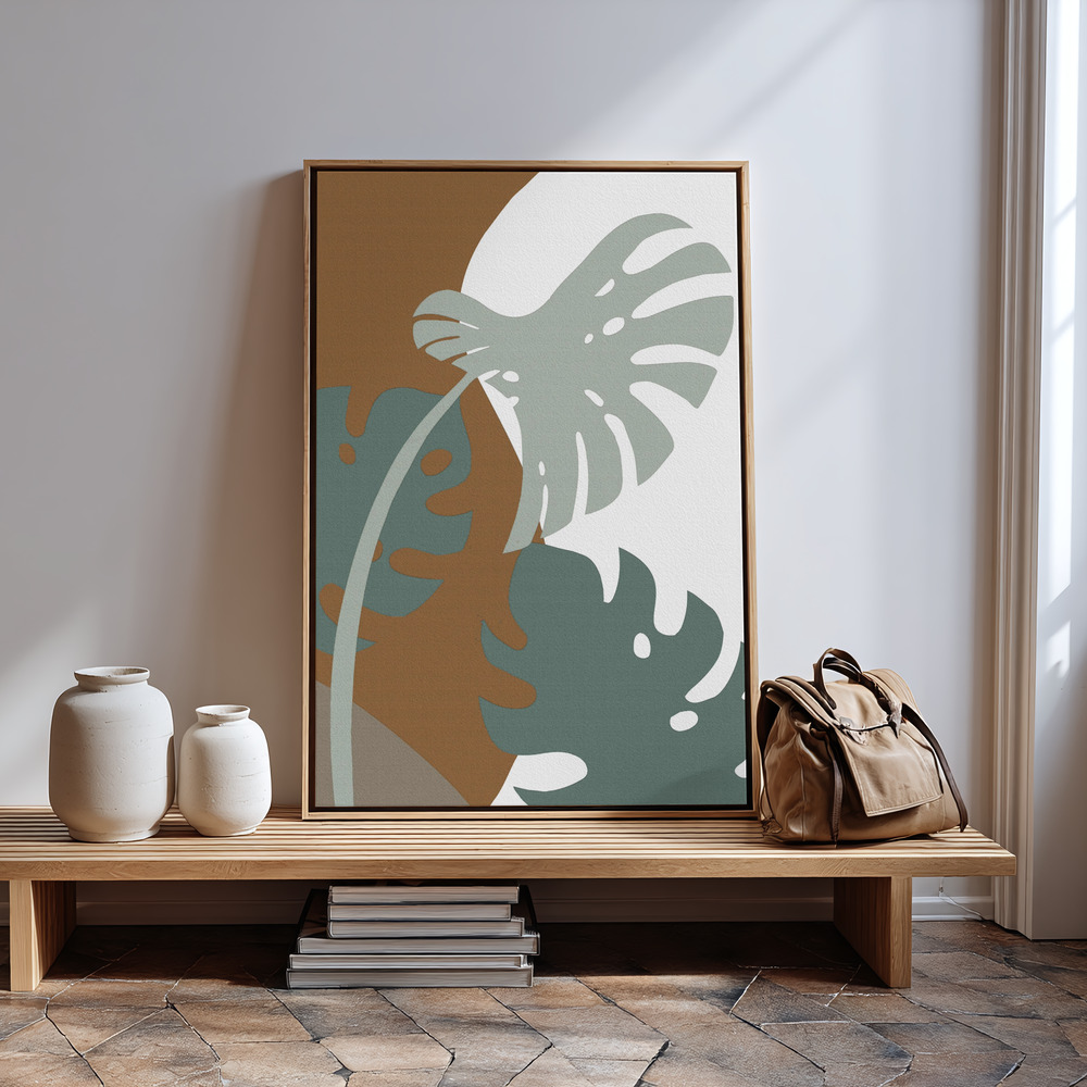 Canvas taulu - Monstera Cut Out 03 sisäänkäynnin luona