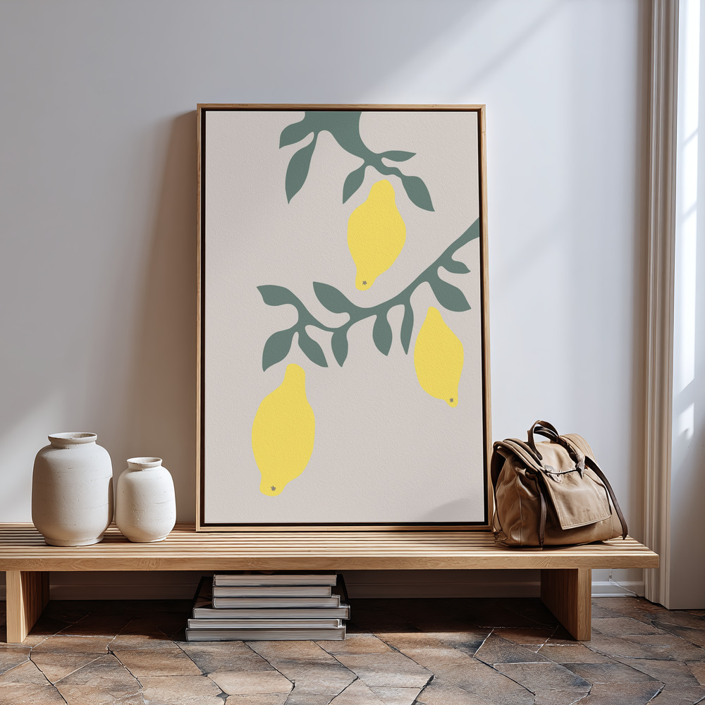 Canvas print - Lemons in guest room