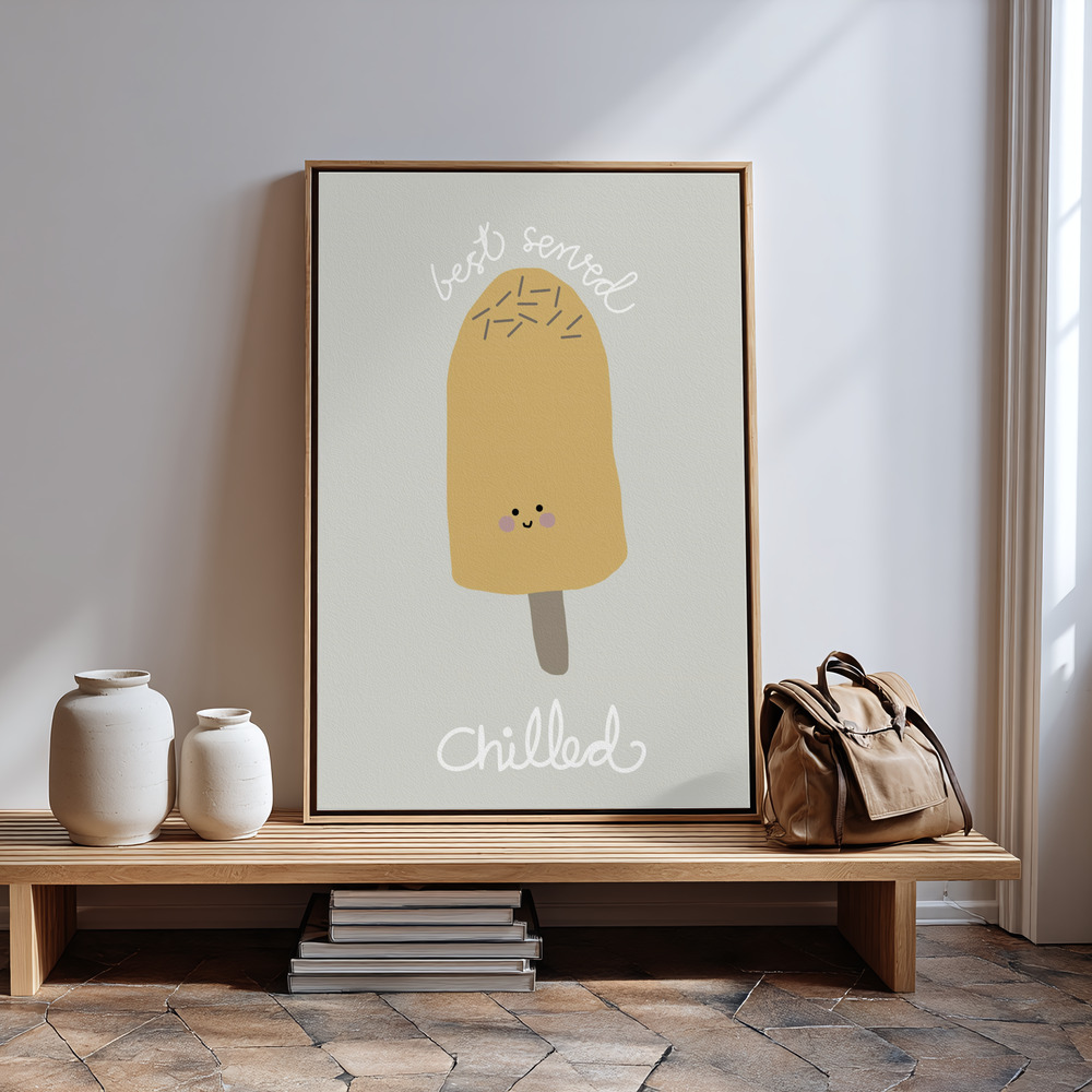 Canvas schilderi - Chilled Ice Cream in guest room