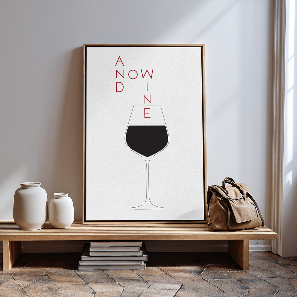 Canvas schilderi - And Now Wine in guest room