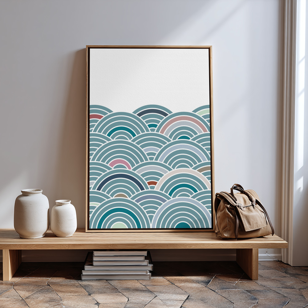 Canvas print - Sea of Rainbows in guest room