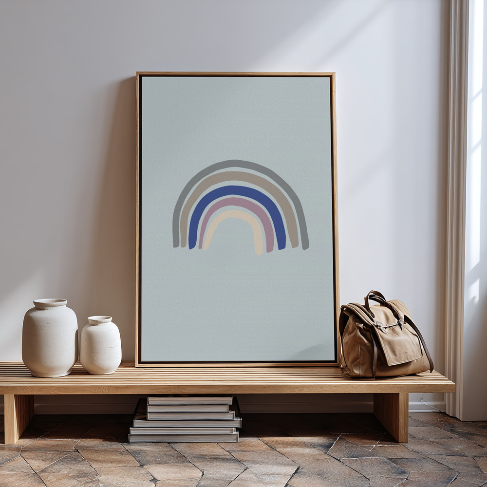 Canvas print - Rainbow Blue in guest room