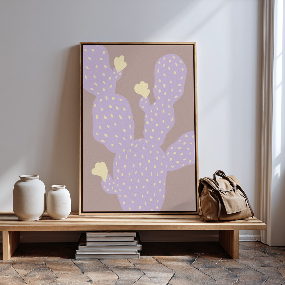 Stampe su tela - Lilac Cactus in guest room