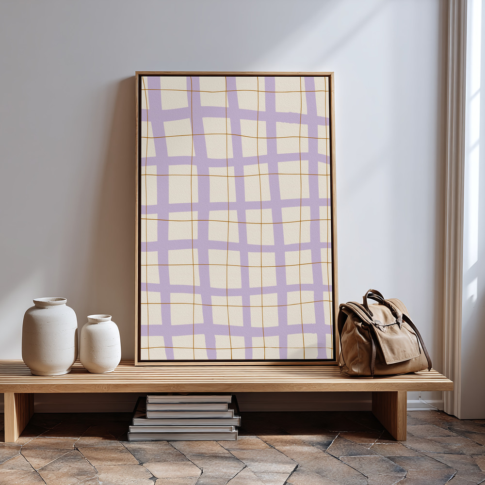Lærred - Lilac Grid ved indgangen